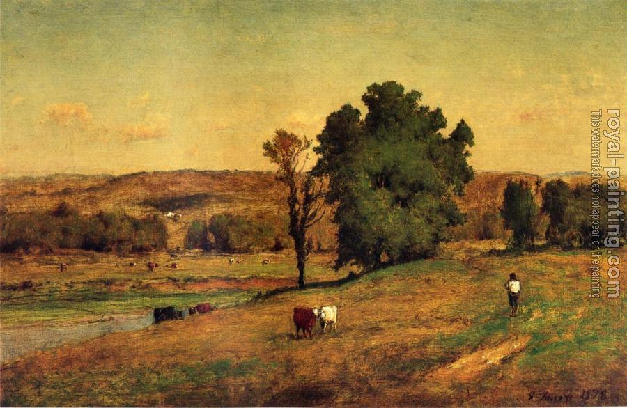 George Inness : Landscape with Figure